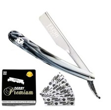 Navajas De Afeitar De Barbero Profesional Acero Inoxidable 100 Hojas New