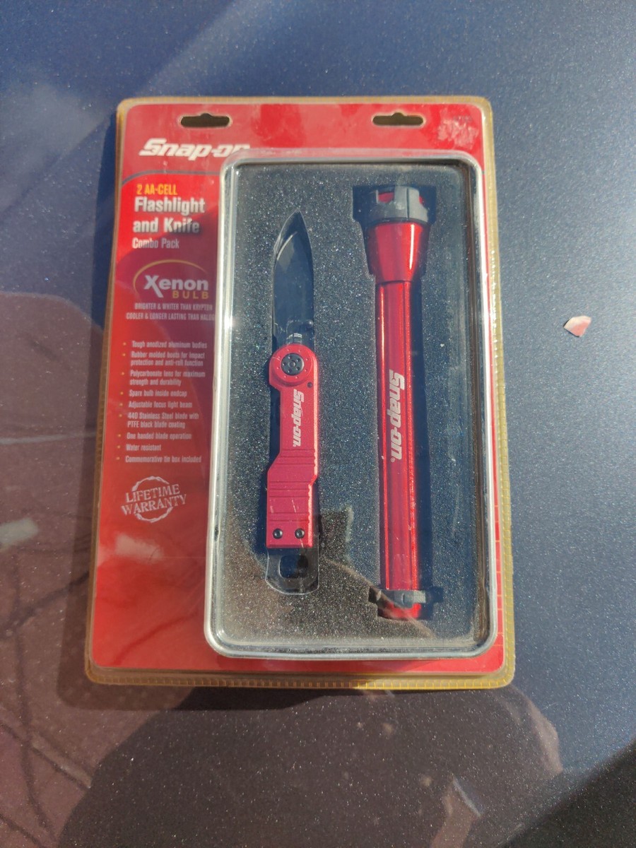 Snap-On Red Knife And Flashlight Set New Unopened Box 92183 | eBay
