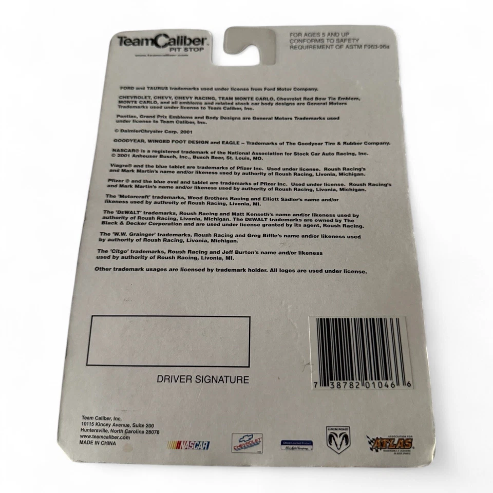 Team Caliber  Pit Stop Nascar 2001 Edition, issue 11 Motorcraft #21 Sadler - Image 2 of 2