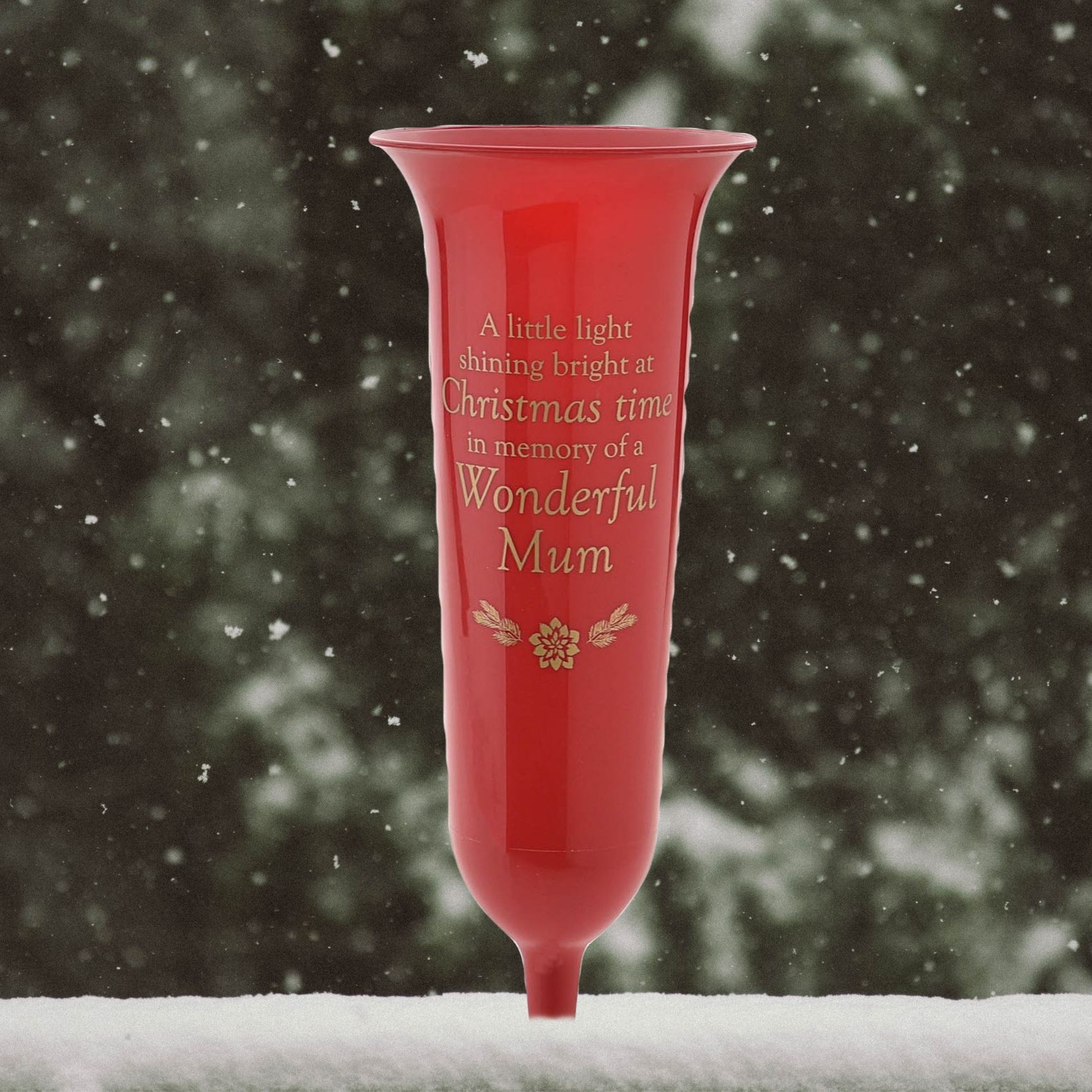Wonderful Mum Christmas Memorial Spiked Graveside Flower Vase | Grave Tribute