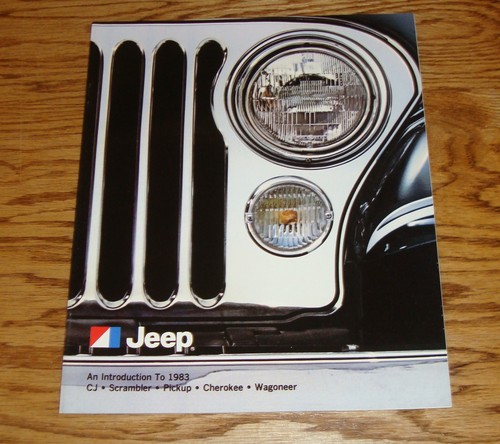 Original 1983 Jeep Full Line Sales Brochure 83 Cherokee CJ Scrambler - Afbeelding 1 van 2