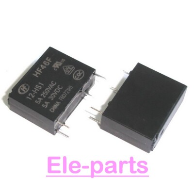 10 PCS HF46F-12-HS1 DIP-4 12VDC 5A 250VAC Power Relay Chip