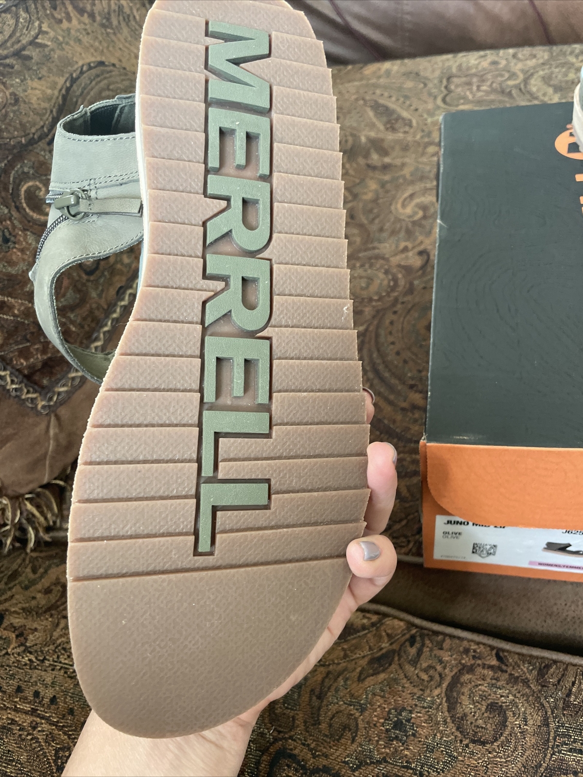 Sandali MERRELL Juno cerniera media donna taglia 10 cinturino posteriore punta aperta scarpe comode