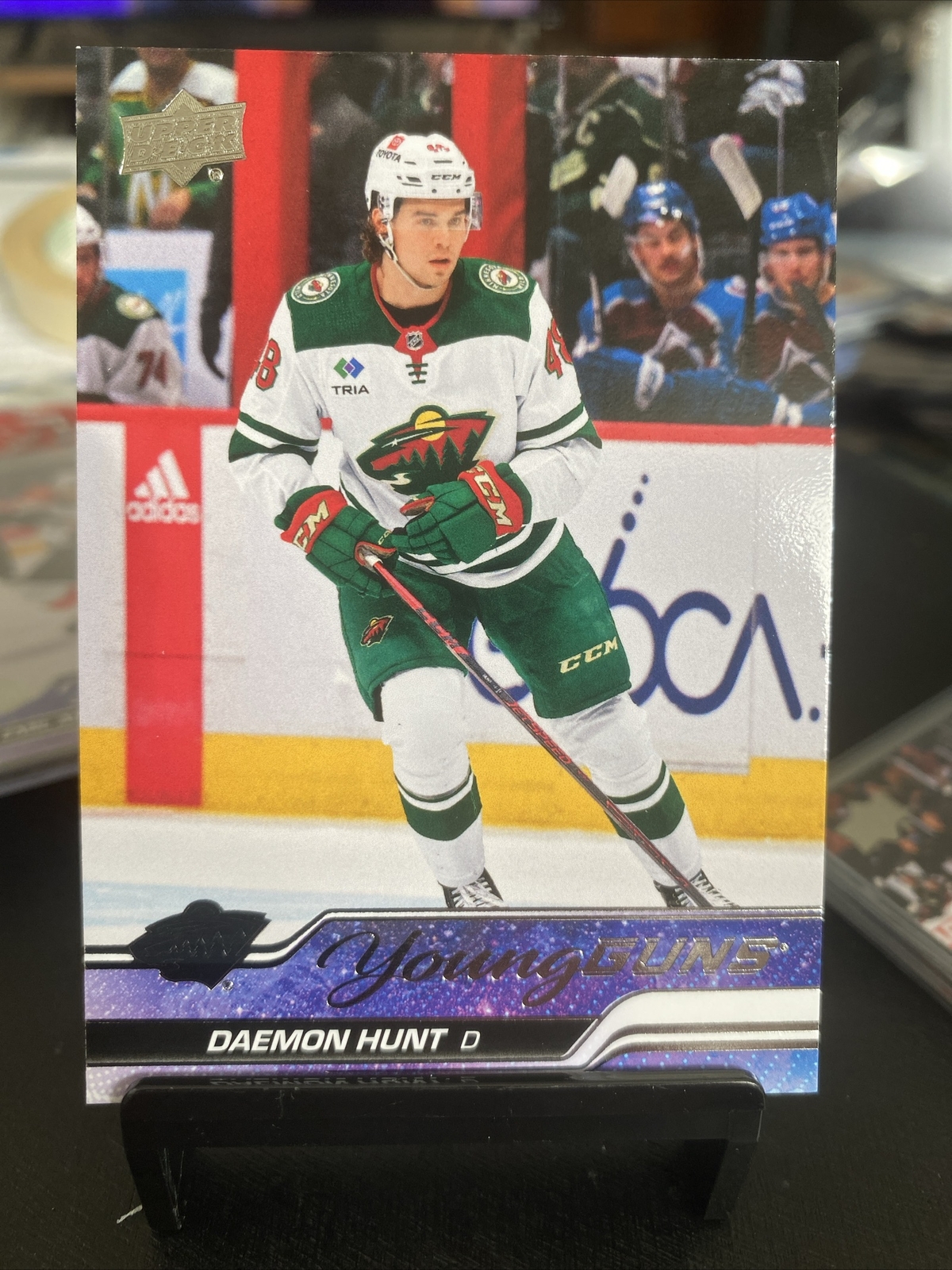 Daemon Hunt Young Guns 2023-24 Upper Deck Series 2 Rookie 494 Minnesota Wild RC