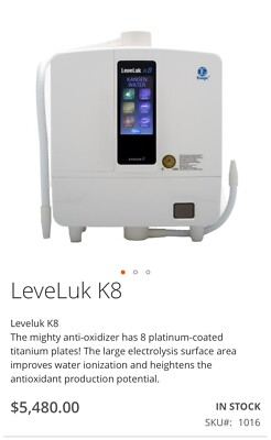 Water Softener- LevelLuk K8-Enagic- 5 Year Warranty | eBay