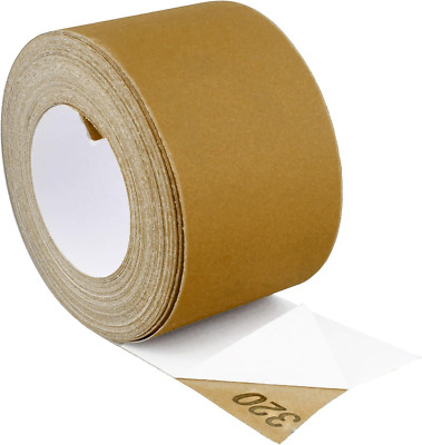 Adhesive Sticky Back 320-Grit Sandpaper Roll 2-3/4In X 20 Yards 