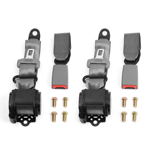 For Volkswagen Jetta Gray 3.6M 3 Point Retractable Adjustable Car Seat Lap Belt - Picture 14 of 24