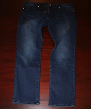 mens true religion geno relaxed slim jeans 44x34 nwt dark indigo blaster