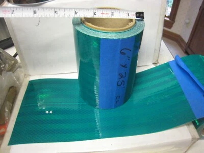 6" x 25 FEET HUNTER GREEN REFLECTIVE CONSPICUITY TAPE with center line