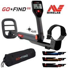Minelab GO-FIND 22 Metal Detector with GO-FIND Black Carry Bag for Transport
