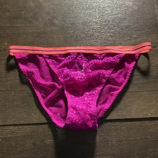 VICTORIA'S SECRET purple laced thong with glittery band