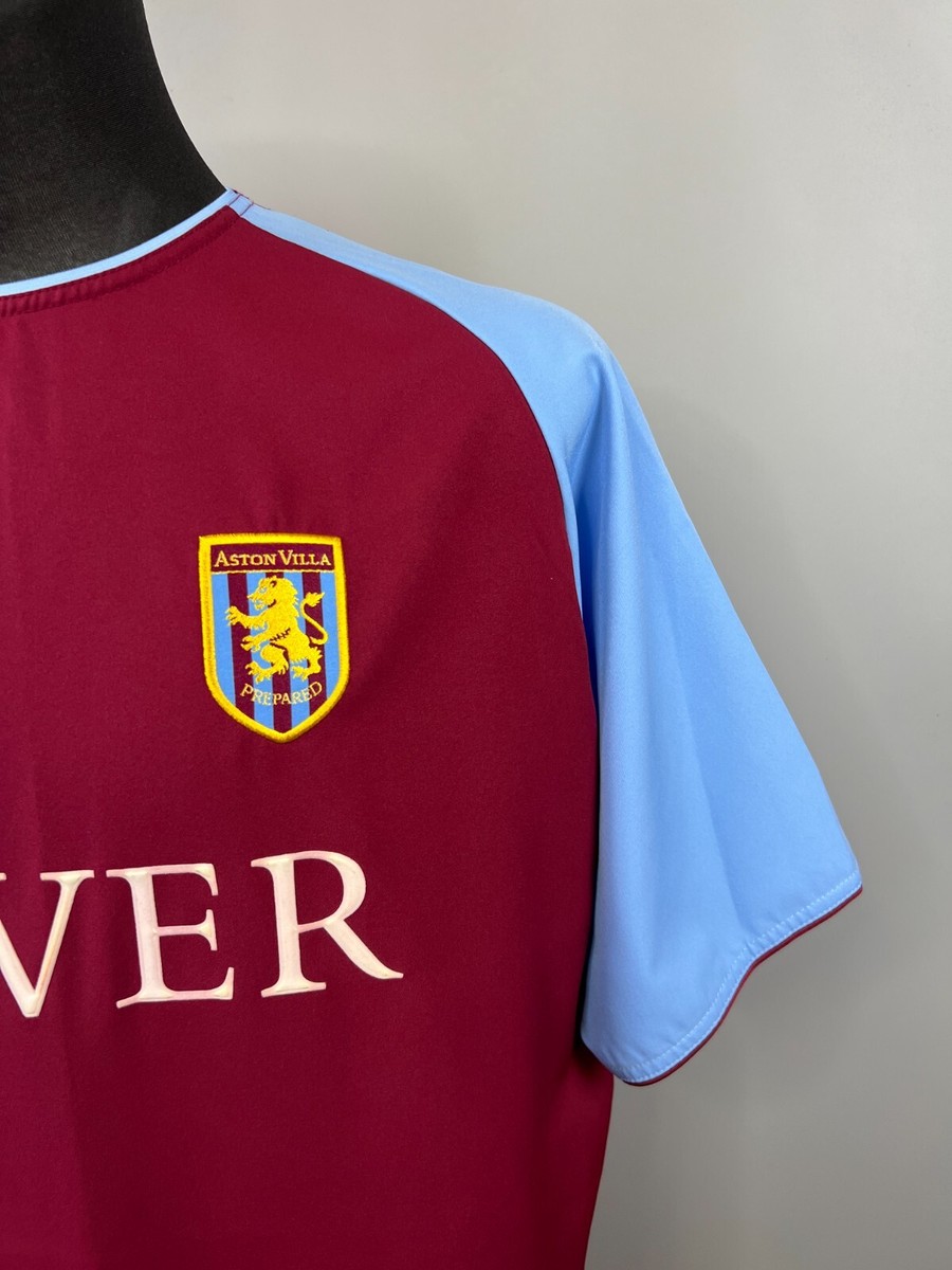 Maillot Aston Villa Extérieur 2003-2004 #18 Angel - Diadora, Taille S, Occasion Très Bon état