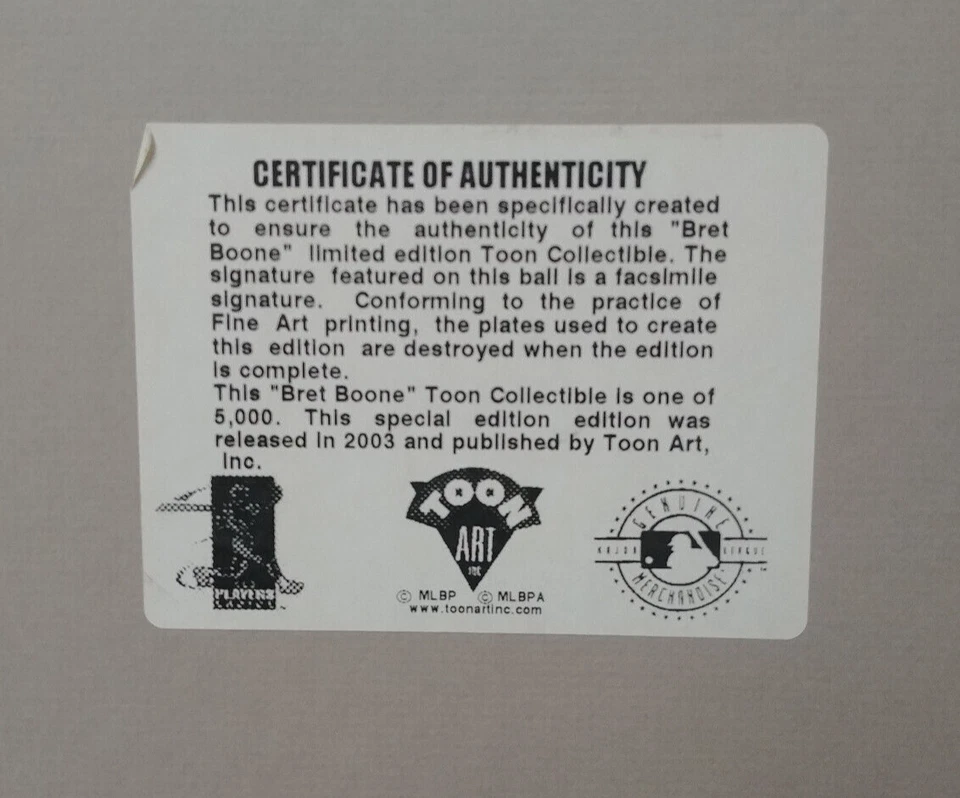 Bret Boone framed 3 in 1 picture machine signed [facsimile] 16" x 13" Toon Art - Image 3 of 3