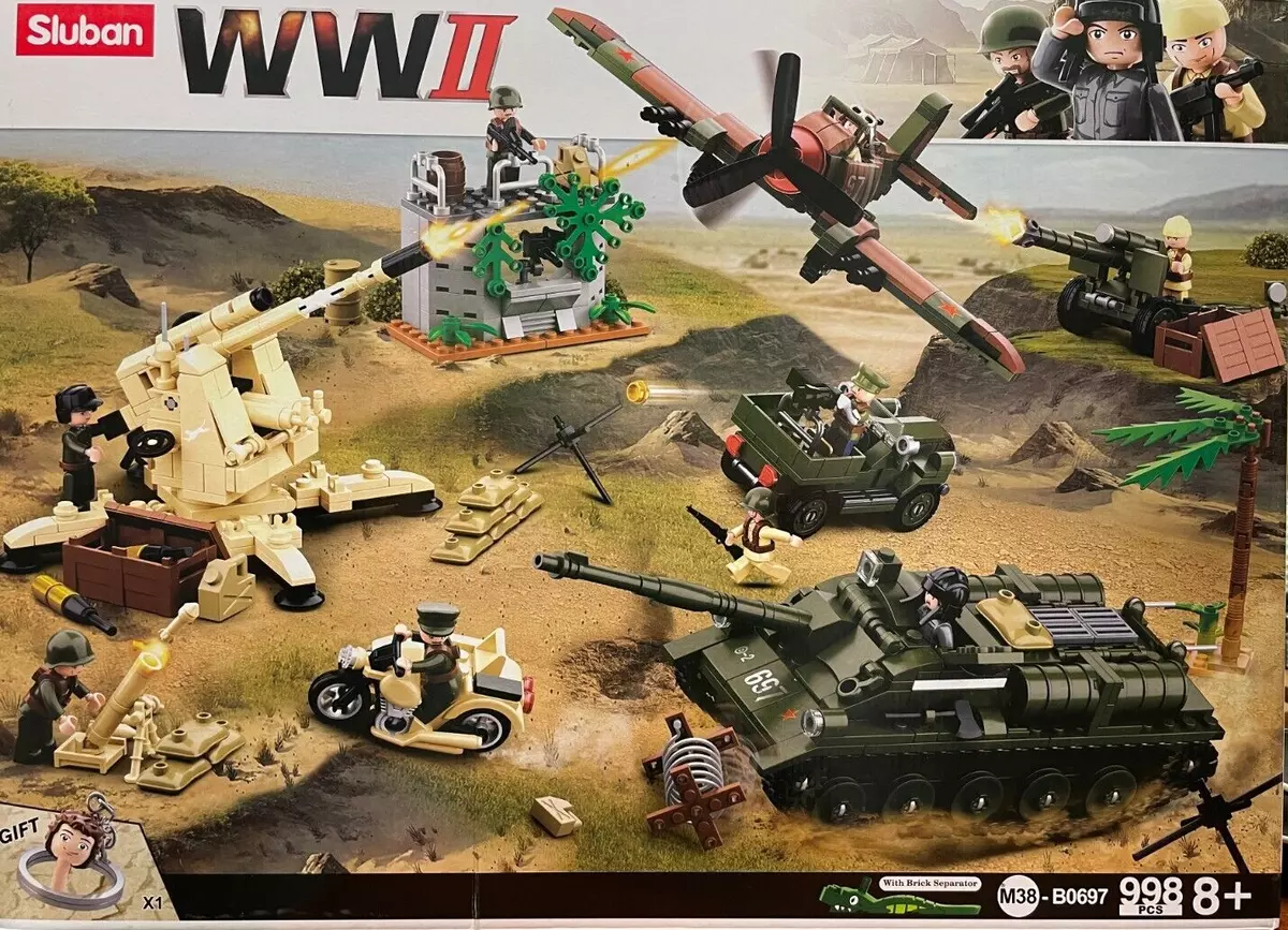 Sluban SLU08647 Army Building Blocks WWII Series 998 Pcs