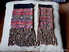 Bergst&auml;mme Stickerei Hmong Miao 2 Kost&uuml;m Ornamente Handtasche Vintage 20. Jh.