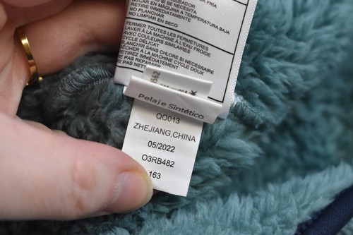 Reebok Sherpa Fleece Mystic Lake Green Full Zip Soft Jacket Youth Girls M 10/12 - Picture 12 of 12