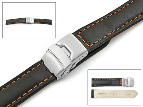 WATCH STRAP GENUINE LEATHER SAHARA AD DEPLOYMENT CLASP 20 MM us - Picture 14 of 14