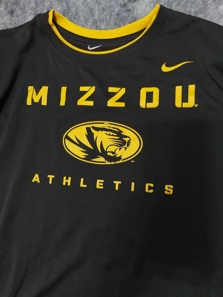 Mizzou Missouri Tigers Shirt Womens 14 16 Nike Dri Fit Long Sleeve Layered - Image 2 of 4