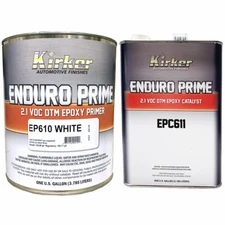 1 Gal Kirker Enduro Prime DTM Epoxy Primer White EP610 and 1 Gal Catalyst EPC611