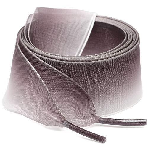 APL Lacci da scarpe piatti sfumati filati da neve per ragazze 35 43" pollici (90 cm) 15 nuovi neri bianchi