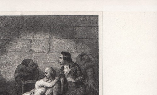 Gravure XIXe Révolution Française L'Appel des Condamnés La Terreur Guillotine - Picture 6 of 8