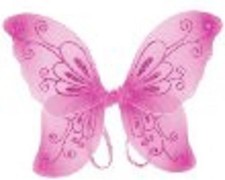 Sparkling Fairy Wings for Kids, Pink - One Size - Halloween Costume and Dress