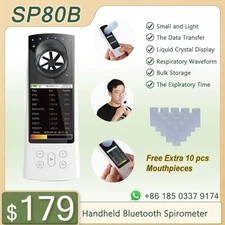 SP80B Bluetooth Spirometer Pulmonary Function Handheld Spirometry with APP