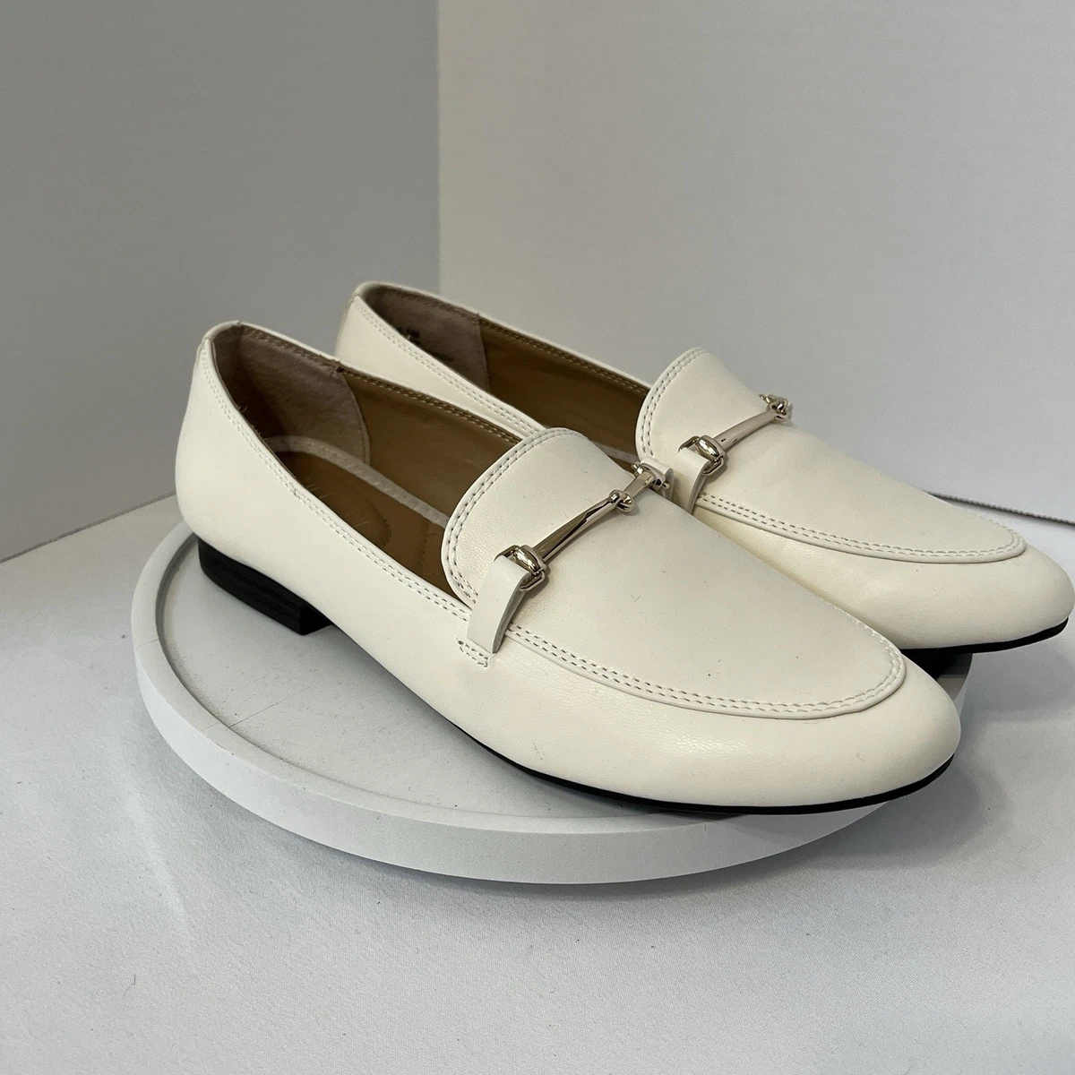 Rachel Zoe Cream Slip-On Loafers Alani mules in off white vegan leather Rachel Zoe Women main image 2