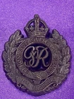 Genuine WW2 Economy RE Royal Engineers Plastic Cap Badge w/blades