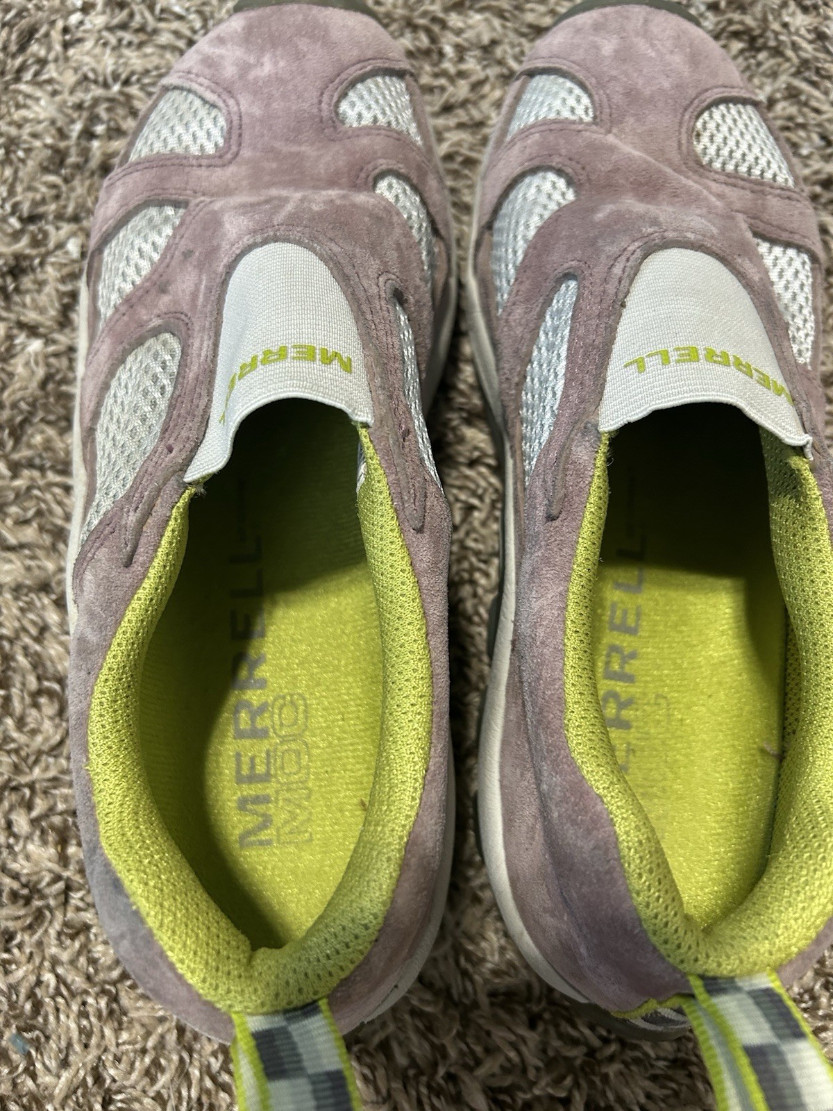 Scarpe Merrell Jungle Moc Ventilatore Slip On Donna Grigio Scamosciato Taglia 8 5