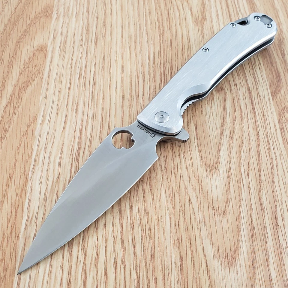 Cuchillos Daggerr Zhalo Cuchillo Plegable 3.88" Herramienta D2 Hoja de Acero Mango Inoxidable Foto 2 de 4