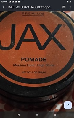  Medium Hold High Shine Pomade Hair Gel Premium Lot Of 6 Men's 3 Oz 6 Pack JAX