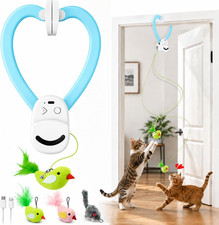 Interactive Cat Toys for Indoor Cats: Automatic Flying Bird Feather Wand Chase E