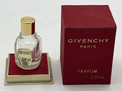 Givenchy Paris Original L interdit Pure Parfum Perfume  1/8 FL oz Empty Vintage
