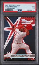 2001 TOPPS STARS ELIMINATION ALBERT PUJOLS ROOKIE RC PSA 7