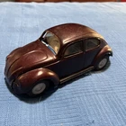 Vintage 1960s Tonka VW Red Beetle Bug Pressed Steel Toy Car #52680