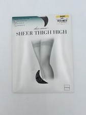 Vintage JCPenney Sheer Caress Thigh High Stockings Taupe Short NIP NOS