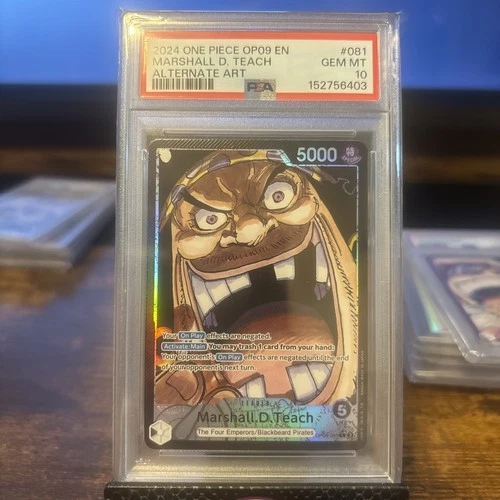 2024 One Piece OP-09 #081 Marshall D. Teach Alternate Art PSA 10