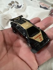 Tyco Slot Car HO Lamborghini Countach Black And Gold 2