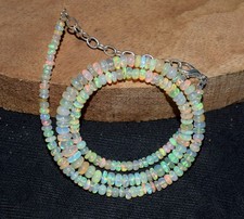 Äthiopische Opal Halskette 16" Welo Feueropal-perlen Oktober Geburtsstein