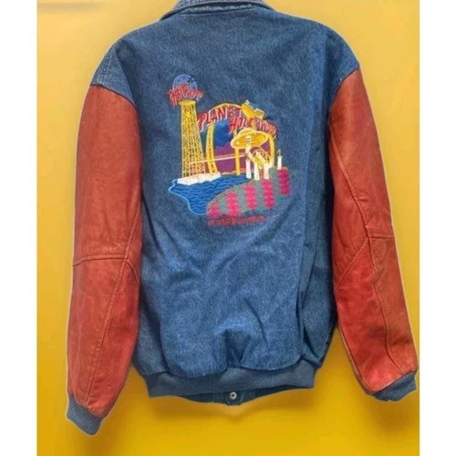Planet Hollywood Jacket Medium Walt Disney World Letterman VTG Very Nice Cr5 - product listing photo
