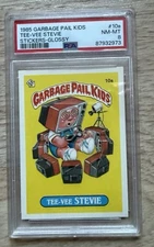 Garbage Pail Kids Series 1 Tee-Vee Stevie 10a Glossy PSA 8 NM-MT 1985 OS1 Topps
