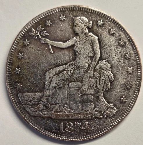 1874-S Trade Dollar  - Fine