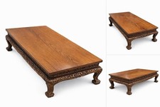 Vintage teak Ornate Carved coffee table