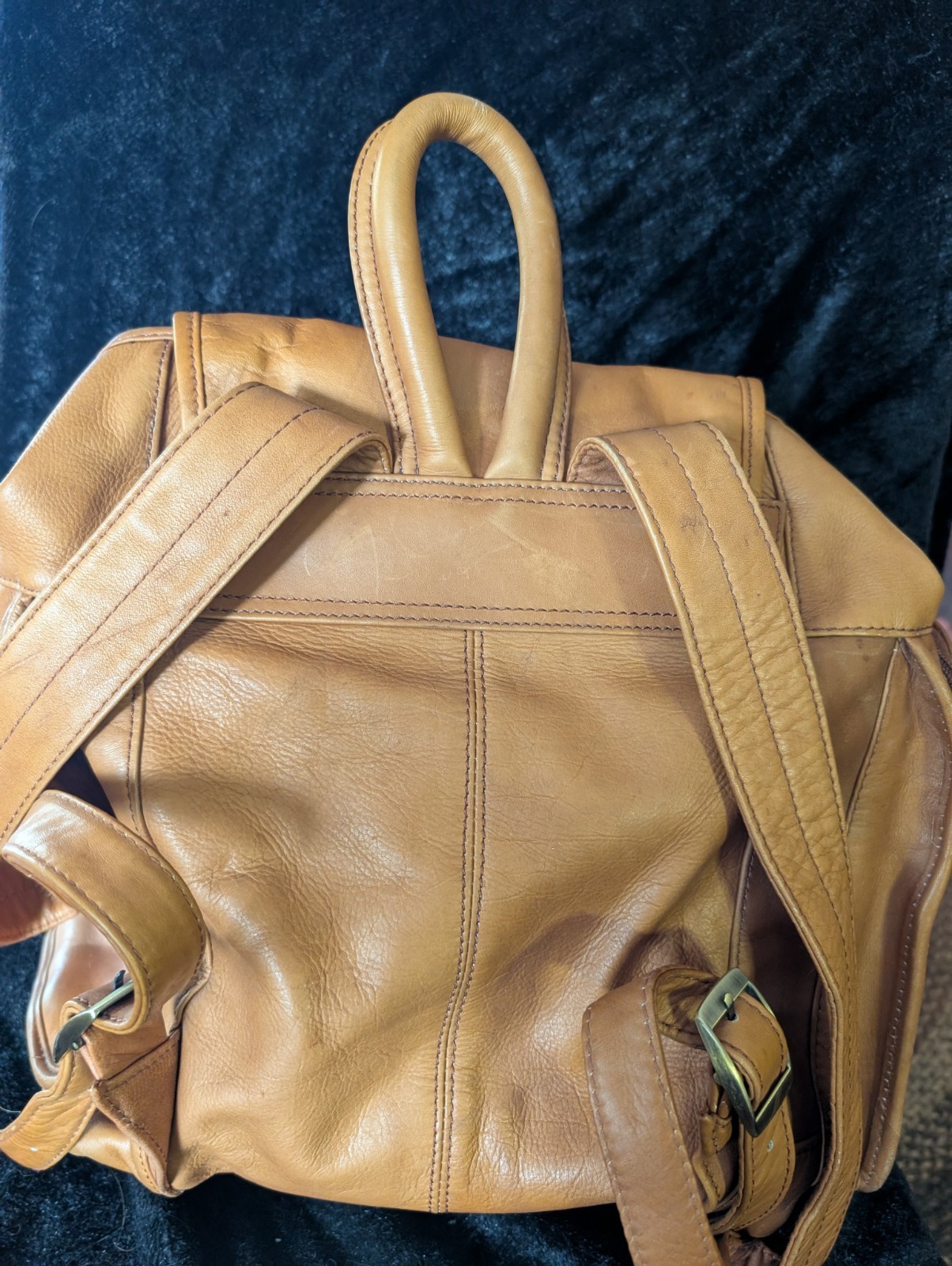 Clava American Leather Drawstring Backpack Unisex… - image 5