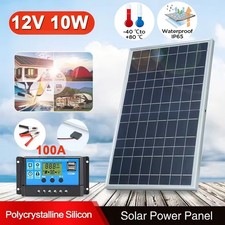 Solar Panel 12V Trickle Charger Battery Charger 10W Kit Maintainer Boat Car RV