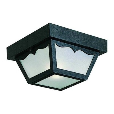 Progress Lighting P5744-31 Outdoor 1-Light Flush Mount, 60 W, Black
