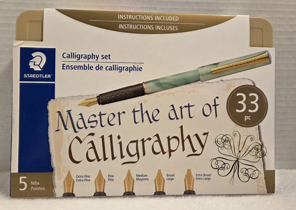 NEW Staedtler* Calligraphy Set - 33 Pieces Plus 100 Sheets Japanese Paper - Image 2 of 4