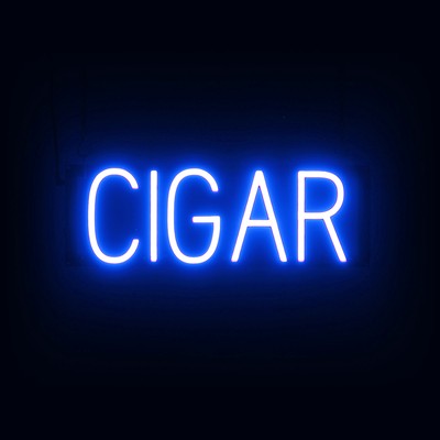 SpellBrite CIGAR Sign | Neon Cigar Sign Look, LED Light | 18.6'' x 6.3''