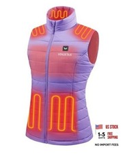 Women's Heated Vest with Battery, Lightweight Quilted Vest for Small Purple